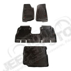 Kit de tapis en caoutchouc préformés (avant, arrière et coffre) pour Jeep Wrangler JL Unlimited (4 portes)