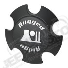 Cache moyeu noir mat pour jante aluminium Rugged Ridge XHD Series (entraxe 5x127 / diamètre : 71.50mm)