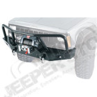 Pare chocs avant acier WARN avec porte treuil et barre protection Jeep Cherokee XJ