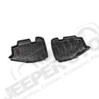 Kit de 2 tapis de sol arrière en caoutchouc préformés pour Jeep Wrangler TJ et LJ