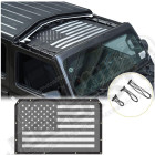 Bikini pour hardtop - Couleur : noir typé mesh - Drapeau USA - Jeep Wrangler JL (2 et 4 portes)