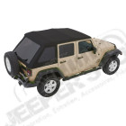 Bache Trektop Glide - Couleur : Black Twill - Jeep Wrangler JK Unlimited (4 portes)