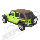 Bache Trektop Glide - Couleur : Oak Tan Twill (Marron) - Jeep Wrangler JK Unlimited (4 portes)