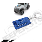 Porte clef Jeep avec Jerrican de couleur bleu