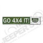 Goodies : Plaque d'immatriculation Jeep Street Sign "Go 4x4 It"