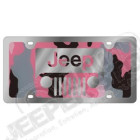 Goodies : Plaque d'immatriculation américaine Jeep, Pink camouflage