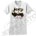 Tee shirt Jeep , blanc / camouflage Willys, taille M