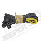 Corde synthétique pour treuil avec crochet (longueur : 24m - diamètre : 10mm - rupture : 9178 kg)