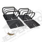 Kit protections de feux arrière acier noir Jeep CJ, Wrangler YJ et TJ