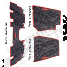 Kit tapis caoutchouc avant (2 trous de fixations) pour Jeep Wrangler JK