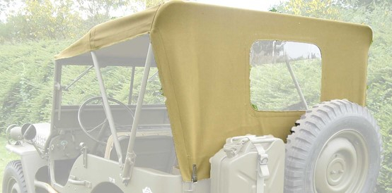 Capote toile kaki Willys MB